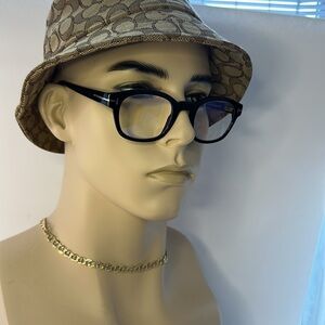 Authentic Tom Ford TF5808-B 001 Eyeglasses Men's Shiny Black/Blue Block Full Rim